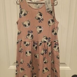 H&M Pink Cat Print Kids Dress